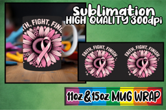 Cheerful journeys 11oz 15oz sublimation wrap, Breast Cancer Product Image 1