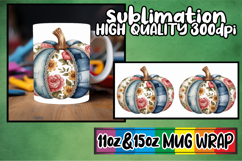 Unique thoughts 11oz 15oz sublimation wrap, Pumpkin Watercol Product Image 1