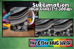 Playful mornings 11oz 15oz sublimation wrap, Pattern Product Image 1