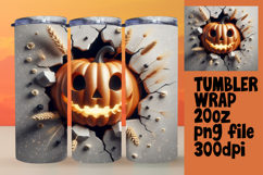 GORGEOUS PNG Tumbler Design 20oz , 3D Pumpkin Product Image 1