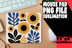 Playful Mouse Mat Sublimation PNG, Flowers Product Image 1