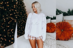 White Christmas Sweatshirt Mockup Product Image 3