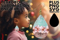 Shimmering Leopard Dangle Radiance: Teardrop Sublimation Ear Product Image 1