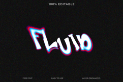 Liquid Glitch Text Effect Photoshop Template Product Image 1