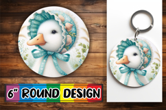 Blissful Keychain Circle Style, Goose Product Image 1