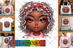 Dazzling TSHIRT Sublimation PNG, Love Girl Product Image 1