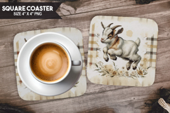 Cute Animals Square Coaster PNG Bundle, Digital Coaster Set Product Image 19