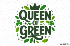 Queen of Green Svg | St Patrick&#039;s day Design Product Image 1