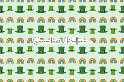 Detailed Leprechaun Hat Seamless Print - Leprechaun &amp; Clover Product Image 1