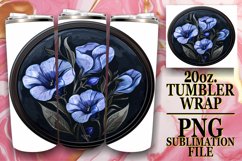 Spring Denim Floral Tumbler Wrap 20oz Product Image 1