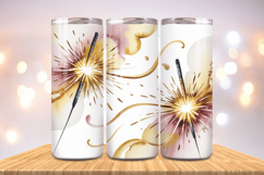 Festive Happy New Year Tumbler Wrap 2026: 20oz Skinny Tumble Product Image 1