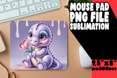 Unique Mouse Pad Sublimation Magic, Cute Dino Product Image 1