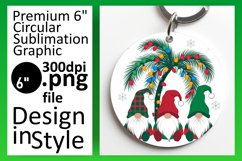 Sophisticated Round Design Keychain Art , Gnomes Product Image 1