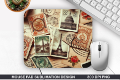 Vintage Mouse Pad Sublimation PNG Design - Mouse Pad PNG Product Image 1