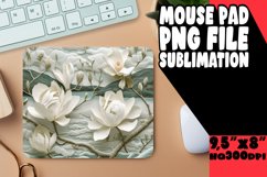 Mouse Pad Sublimation 3D Flowers in Hole Design PNG Product Image 1