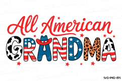 All American Grandma Svg | 4th of July Svg | Svg Cut File Product Image 1