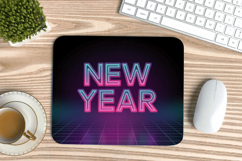 Happy New Year PNG Mouse Pad,Festive New Year's Eve 2026 PNG Product Image 1