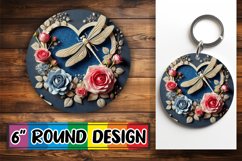 Cheerful Car Coaster Circle PNG, 3D Heart Product Image 1