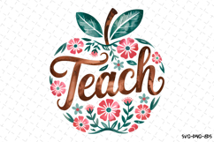 Teach Apple svg Design | Svg Files for Cricut Product Image 1