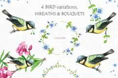 30%OFF! Watercolor Flowers and Bird Product Image 10