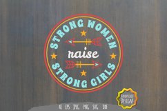 Strong Women Raise Strong Girls Hand Lettering SVG Product Image 2
