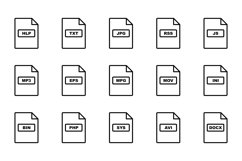 Set Of File Format Icons Product Image 1