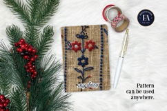 Scandinavian Embroidery Pattern | Jute Floral Texture Product Image 4