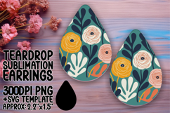 Creative Teardrop Design for Sublimation , Flowers Product Image 1