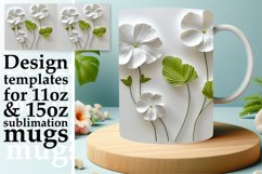 3D Petal Harmony: Sublimation 11oz/15oz Mug Product Image 1