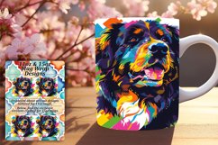 Fun and Vibrant Dog Mug Wrap 11oz/15oz Art Product Image 1