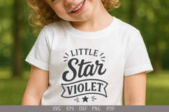 Little Star Violet - SVG Personalized Name Design for Gifts Product Image 1