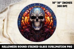 Halloween Stained Glass Sublimation PNG | Skull | Ghost Product Image 1