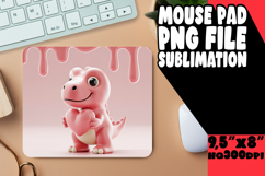 Joyful Desk Pad Design PNG, Cute Dino Product Image 1