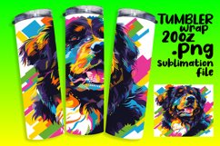 Elegant Colorful Dog Wrap 20oz Sublimation Design Product Image 1