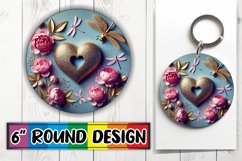 Joyful Circle Designs Sublimation PNG, 3D Heart Product Image 1