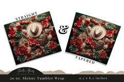 3D Western Christmas Tumbler Wrap PNG Product Image 3