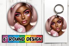 Whimsical Circle Ornaments PNG Design, Love Girl Product Image 1