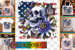 Joyful TSHIRT Magic PNG, Skull USA Product Image 1