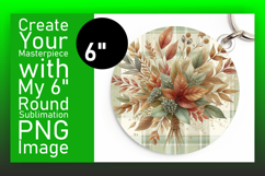 Glamorous Circle Design for Sublimation , Autumn Flower Product Image 1