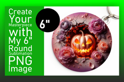 Elegant Keychain Round Design Template , 3D Pumpkin Product Image 1