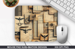 Vintage Mouse Pad Sublimation PNG Design - Mouse Pad PNG Product Image 1