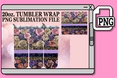 Luxe Glitter &amp; Blossom Beauty Tumbler Wraps - 20oz Product Image 1