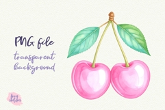 Cute Coquette Cherry Vintage Pink Golf Club Clipart Product Image 1