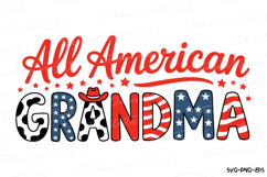 All American Grandma Svg | 4th of July Svg | Svg Cut File Product Image 1