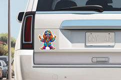 Funny Dog Stickers Printable Sheets - Hippie 60s Aesthetic Product Image 8