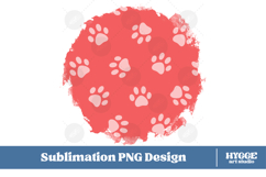 American 4th of July Cat Dog Paw Background Png Sublimation Product Image 1