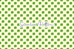 Minimalist Green Clover Seamless Pattern Product Image 1