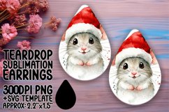 Lovely Teardrop Design for DIY Projects , Christmas Watercol Product Image 1