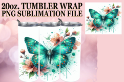 Joyful Moments 20oz tumbler wrap, Butterfly Product Image 1