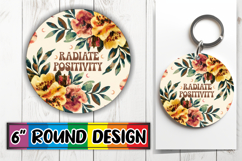 Bright Circle Ornaments Design, Flower Quote Product Image 1